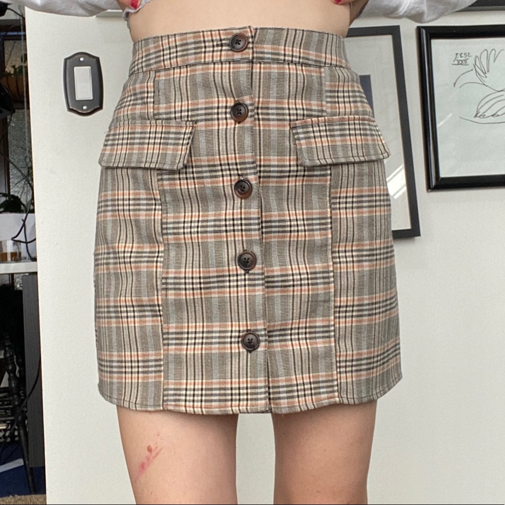 UO plaid skirt